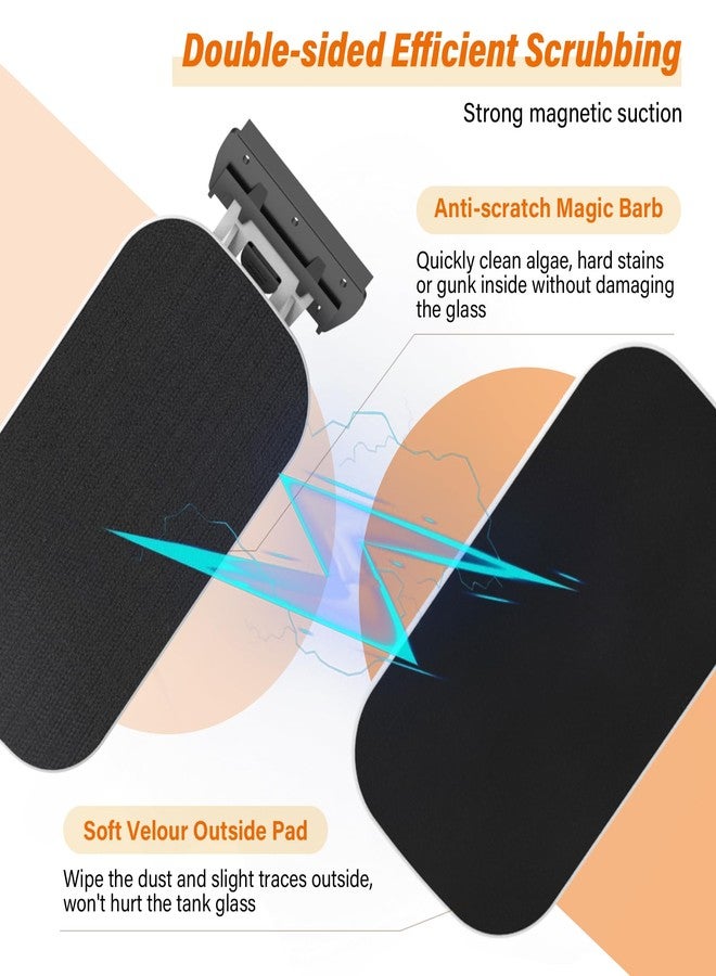 fishkeeper Magnetic Aquarium Fish Tank Glass Cleaner - Exquisite & Super Strong Magnetism, Double Side Floating Algae Scraper Cleaning Tools for 0.1 to 0.7 Inch Glass Tanks (Mini/M/L/XL) - Image 5